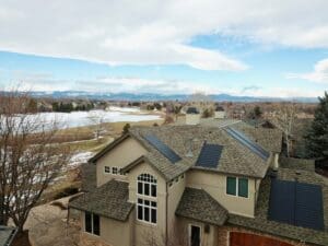 Fresh rooftop work with lake behind
